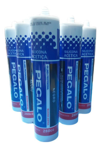 Silicona Acetica Negra Pegalo Caja X24 0
