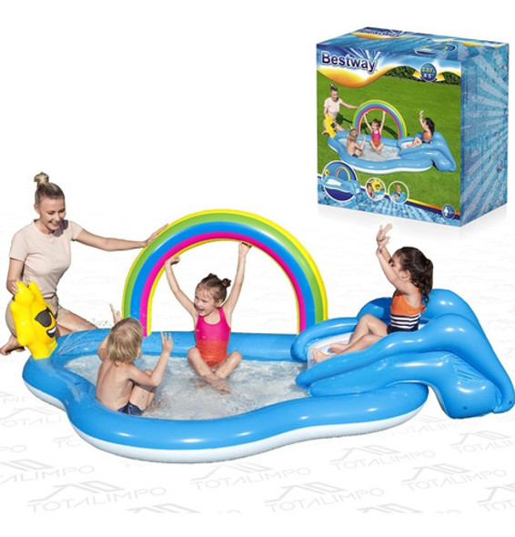 Pileta Playcenter Arcoíris Bestway 53092 Tobogán Cuota 0