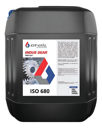 Óleo Lubrificante Para Redutor Iso 680 Gt Oil Indus 20l 0