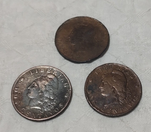 Lote Patacones 2 Centavos Cobre 1884/1892 0