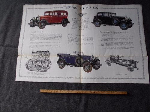 The Morris Isis Six 1930 Catálogo Poster Auto Antiguo Raro 0