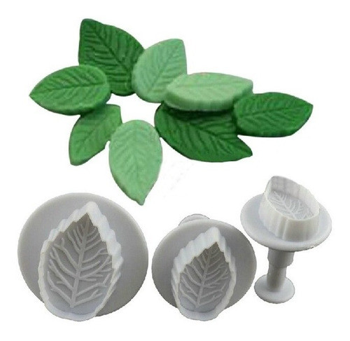 Set  Cortantes Expulsor Hojas Cookie Fondant 0