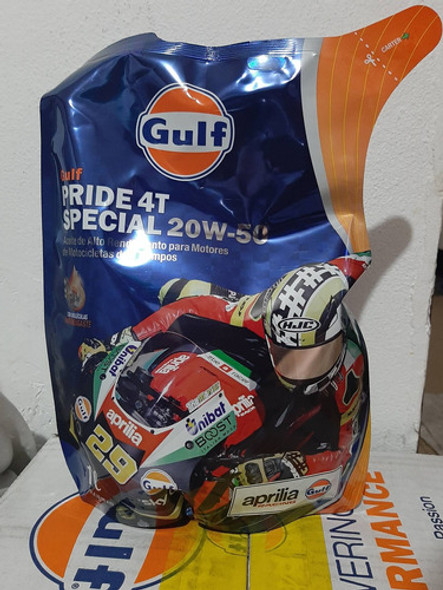 Aceite Mineral 20w50 Gulf 1l Moto 4t. Punto Motor 1