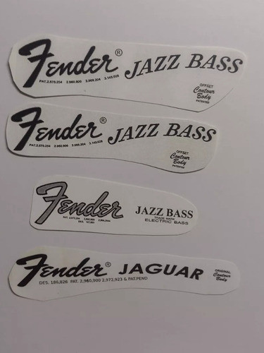 Decals Fender , Precisión Bass 1