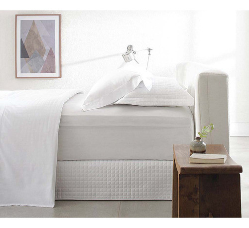 Saia Cama Box King 270 Fios Bud Vision New Collors Ii Branca 0