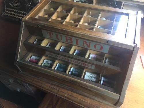 Exhibidor Antiguo De Hilos Merceria Sedalinas 3 Cajones 0