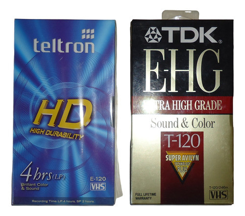 Lote De 2 Vhs Virgenes Nuevos Sellados Tdk - Teltron 0