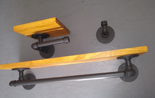 Kit Baño X3 Industrial Rustico Ayromia Vintage. 1