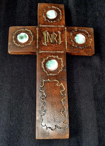 Cruz Crucifijo Antigua Adorno Comprado En Roma. C01 0