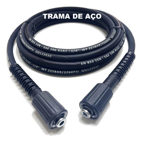 6 Mtrs Mangueira T.aço Lava Jato Alta Pressão Famastil 1600w 0