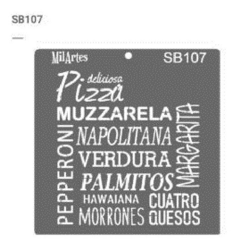 Stencils Decorativo Plantilla Sb 20x20cm. Almohadones Sb 107 0