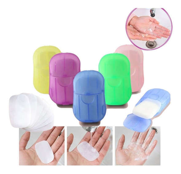 Kit X5 Jabon Laminas Portátil Jabonera Pocket 20 Laminas C/u 0