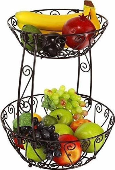 Canasta De Frutas Cuenco Para Frutas Color Bronce 0