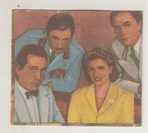 Cine 1954 Tarjeta Casablanca Humphrey Bogart Unica Uruguay 0