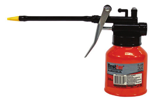 Almotolia Para Óleo Manual 250ml De Aço C/ Gatilho Com Bico 0