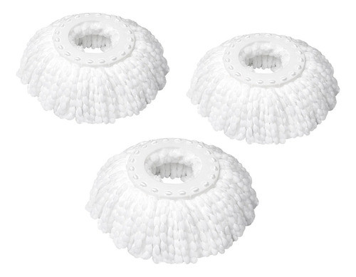 Kit X3 Repuesto Mopa Redonda 360° Universal Microfibra Spin 1