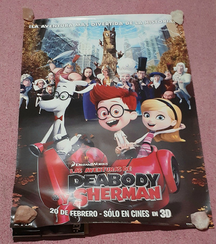 Las Aventuras De Peabody Y Sherman 2 Poster Afiche Orig Cine 1