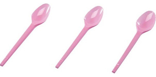 Colher  Sobremesa Rosa - 1000 Un.- Descartáveis Já 0