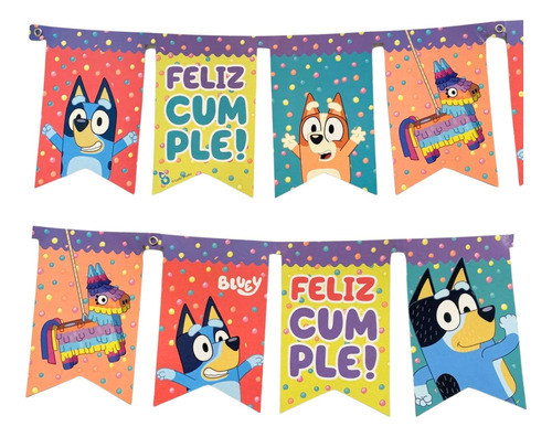 Banderin Dos Picos Otero Bluey X 1 0