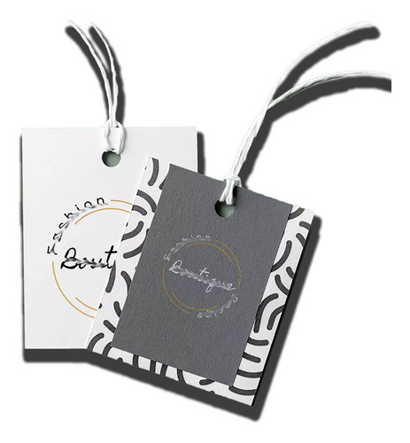 Hang Tags - Etiquetas Colgantes Ropa, Perforadas X 150 Unid 0