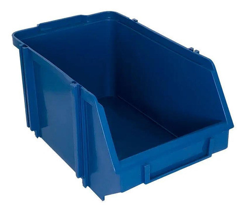 Kit 9 Caixa Box Gaveteiro Industrial Bin Azul N°6 15x18x28cm 1