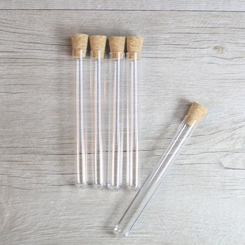 70 Tubos De Ensayo 18 X150 Mm Vidrio Con Corcho Souvenirs 1