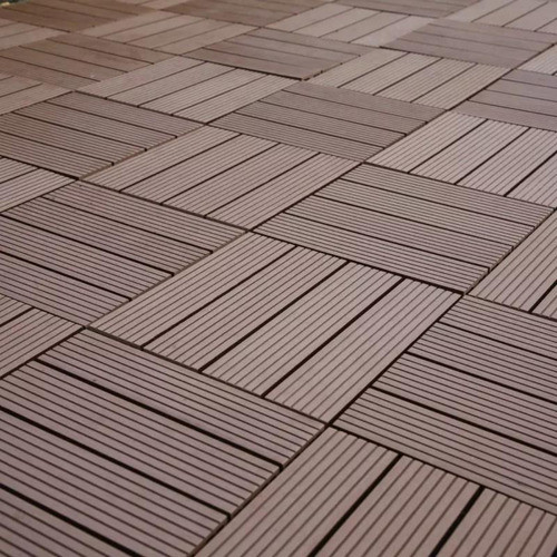 Baldosa Deck Panel Wpc Piso Modular Encastrable Símil Madera 1