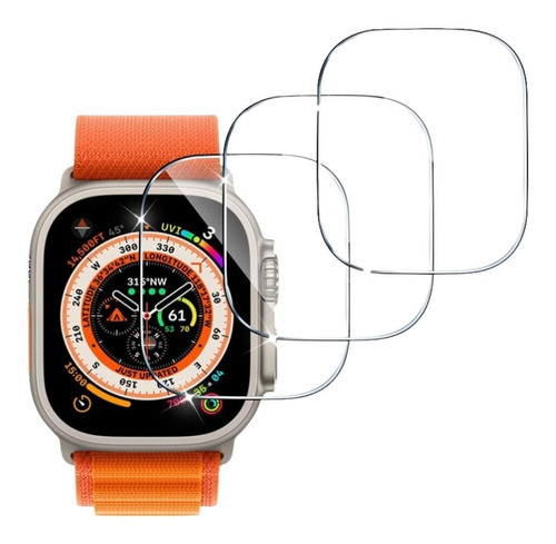Combo 3x Película De Vidro Protetora Para Applewatch S8 49mm 0