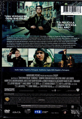 Dunkerque - Dvd Nuevo Original Cerrado - Mcbmi 1