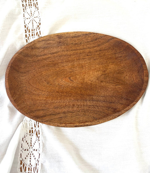 Plato De Madera Ovalado, Cavado Anti Desborde 1