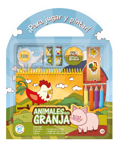 Set De Arte Para Jugar Y Pintar Animalitos De La Granja 0