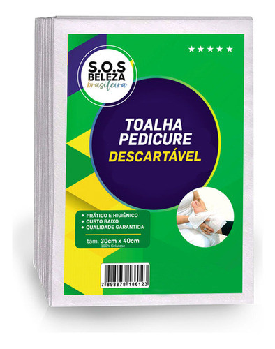 Toalha Descartável Pedicure Toalha 30x40 - 400 Unidades 0