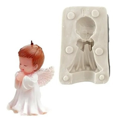Molde Silicona Ángel 3d Comunión Especial Vela, Jabón 1