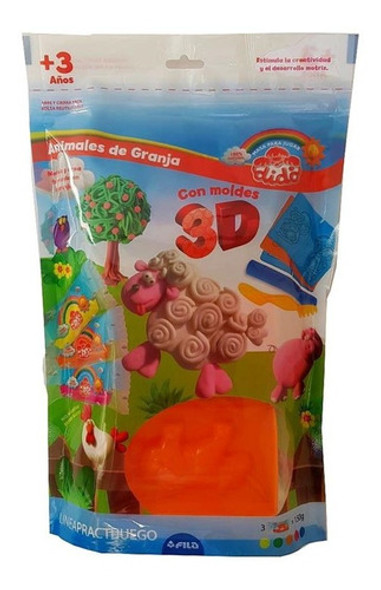 Masa Dido Kit Animales De La Granja Con Moldes 0