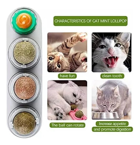 4 In1 Bolas De Hierba Gatera Comestible Natural, Giratorio M 1