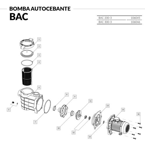 Junta Cuerpo Intermedio De Bomba Autocebante Vulcano Bac 1
