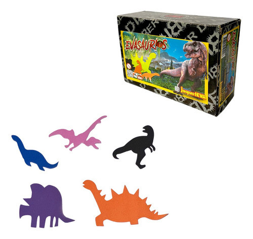 Evasaurios Juego Figuras Dinosaurios De Goma Eva 80 Piezas 0