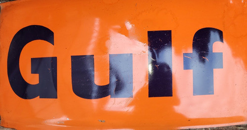 Cartel Chapa Publicidad Lubricante Gulf  50 X 24 No Esmalta 0