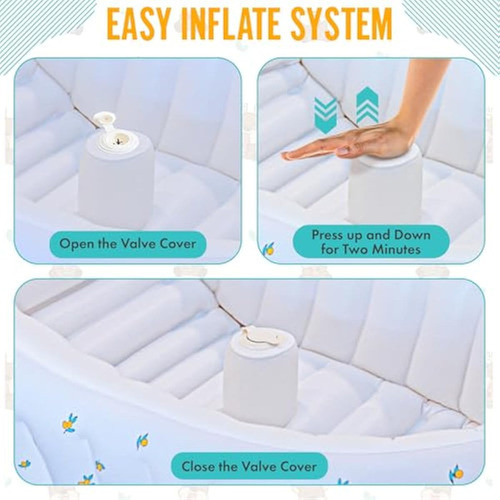 Bañera Inflable Para Bebé Con Bomba De Aire 1