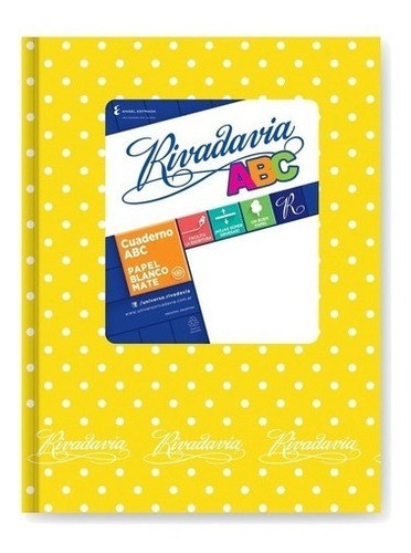 Cuaderno Abc Rivadavia Forrado 50 Hj Ray Amarillo  Lunares 0
