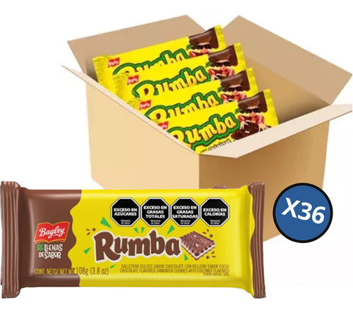 Galletita Rumba Bagley 108g - Caja X 36un 0