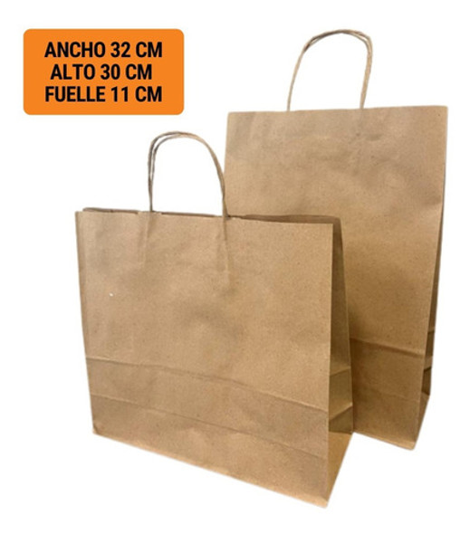 Bolsa Papel Madera Kraft 32x30 Marrón X100 U Cuadrada 1 Bolsa Papel Madera Kraft 32x30 Marrón X100 U Cuadrada 1