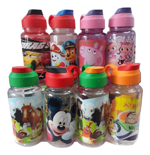Botella De 500l Cars Peppa Toy  Granja Mickey Teoytino Bnn 0