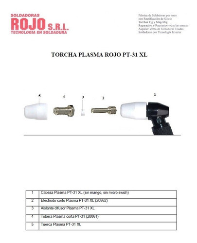 Juego Electrodo Y Tobera Pt31 Xl 1