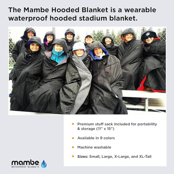 Mambe Extra Large Extreme Weather Hooded Blanket Navy And Ch 1