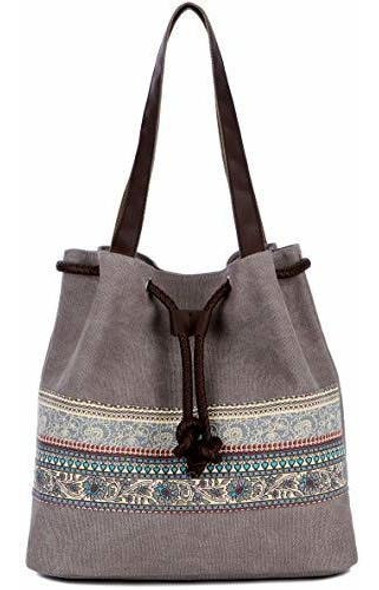 Arcenciel Bolso De Hombro De Lona Estilo Retro Casual 0