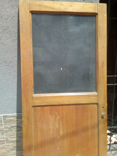 T-antigua Puerta Oficina Madera Sin Marco 79 X 3,7 X 1,96 Al 1