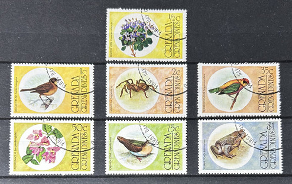 Serie De Estampillas De Grenada 1976 Flora Y Fauna 1