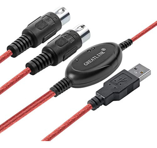 Interfaz Midi De Entrada Y Salida Usb Teclado De Piano Profe 0