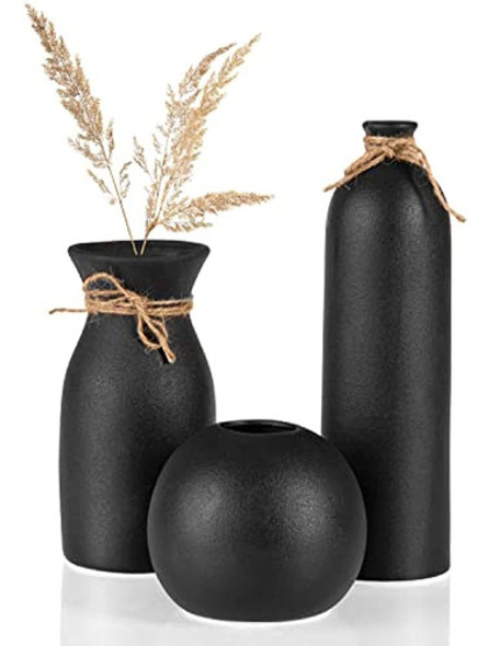 Juego De Jarrones De Cerámica Crutello - 3 Jarrones Con Text 0
